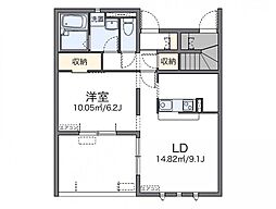レオネクストサニーヒル五ノ坂 1階1LDKの間取り