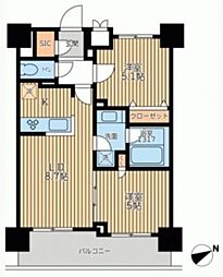 エミリブ鷺ノ宮 4階2LDKの間取り