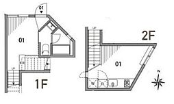 薫木荘 1階1DKの間取り