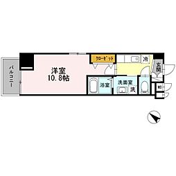 ＡＶＥＮＩＲ渋谷本町 9階1Kの間取り