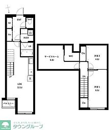 ＣＯＥＵＲ　ＢＬＡＮＣ西荻窪 3階2SLDKの間取り