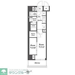 ブランシエスタ荻窪 4階2Kの間取り