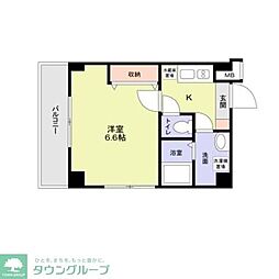 シャッツ　クヴェレ　代々木 2階1Kの間取り