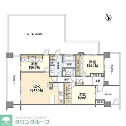 クリオレミントンハウス阿佐ヶ谷 1201 12階3LDKの間取り