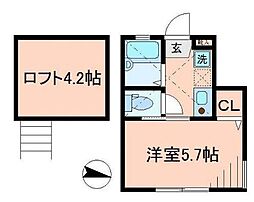 バーミープレイス阿佐ヶ谷II 1階1Kの間取り