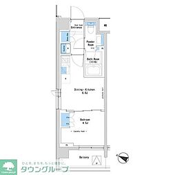 ルフォンプログレ中野富士見町ザ・レジデンス 2階1DKの間取り