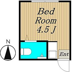 Well-b中野 ワンルームの間取図画像