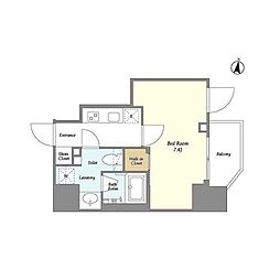 ORSUS中野 1Kの間取図画像
