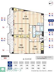 大谷ビル 3LDKの間取図画像