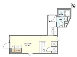 KDXレジデンス吉祥寺 ワンルームの間取図画像