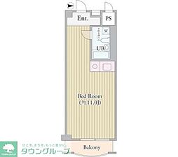 パークグレース新宿 ワンルームの間取図画像