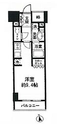 コンフォリア新宿御苑2 ワンルームの間取図画像