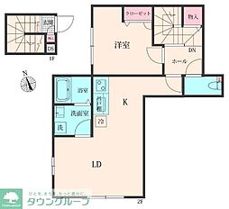 カモナジョイナス 1LDKの間取図画像