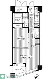 COSMOSREIDShinjukuYochomachi 1LDKの間取図画像