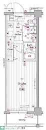 ガーラ・ヒルズ新宿 1Kの間取図画像