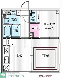 デュオメゾン渋谷本町イースト 1SDKの間取図画像