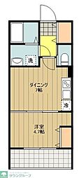 西東京市保谷町6丁目アパート 1DKの間取図画像