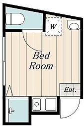Well-b新井 ワンルームの間取図画像