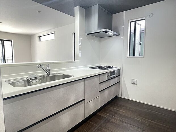 窓付きで通気良好、浄水器・床下収納付きです　