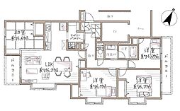 西船橋パーク・ホームズ 4LDKの間取図画像
