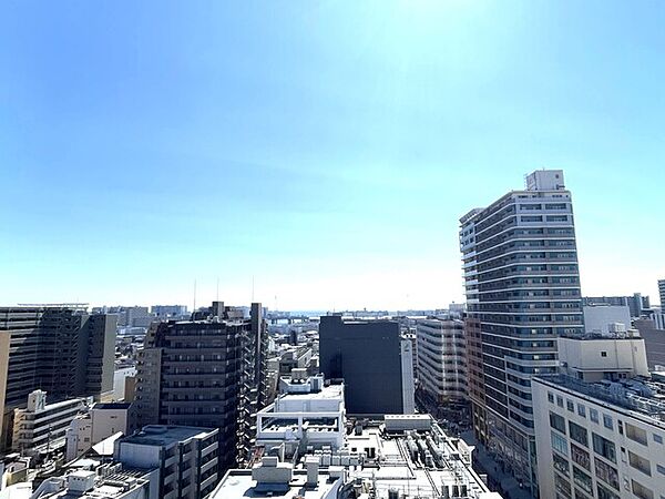 バルコニー眺望　遮るものもなく開放感あふれる眺望です　東京湾が見えます