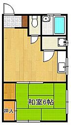 宇佐町ビル 1DKの間取図画像