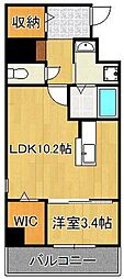 エンラージ・タワー 1LDKの間取図画像