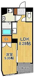 THEMARKSWAY 1LDKの間取図画像