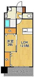 ワンプロジェクト三萩野 1LDKの間取図画像