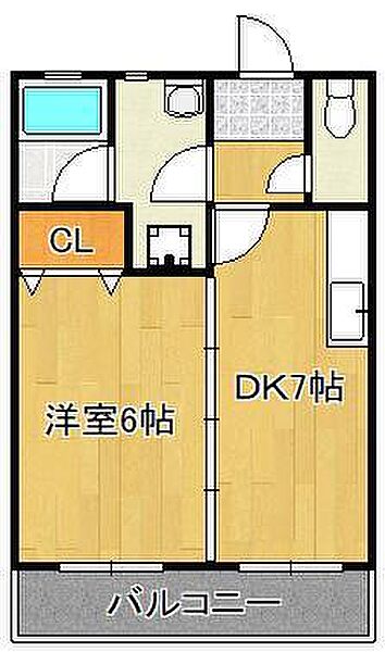 コンプレート中津口 ｜福岡県北九州市小倉北区宇佐町1丁目(賃貸マンション1DK・4階・33.60㎡)の写真 その2