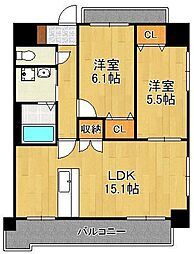 間取図画像 2LDK