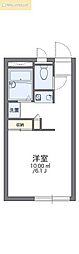 レオパレスユニバーサル　イン 2階1Kの間取り