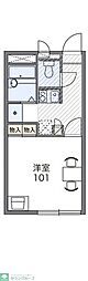 レオパレスエスペーロ 1階1Kの間取り