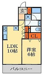 JR総武線 稲毛駅 徒歩16分の賃貸マンション 1階1LDKの間取り