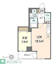 Vivace Kasai 2階1LDKの間取り