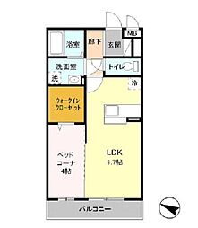 イデアル 2階1LDKの間取り