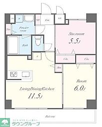 コンフォース堀切 6階1SLDKの間取り