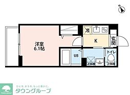 robot home 津田沼(ロボットホームツダヌマ) 3階1Kの間取り