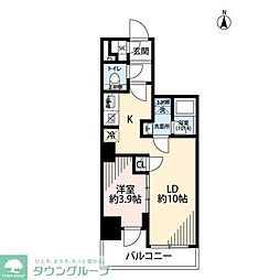 プレール・ドゥーク亀戸VI 12階1LDKの間取り