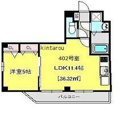 ＭａｘｉｍａｓI 4階1LDKの間取り