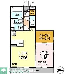 ロイヤルコート　B 3階1LDKの間取り