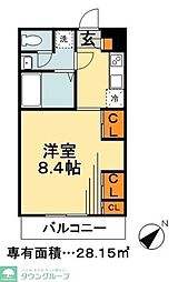 リブリ・ゆうやII 1階1Kの間取り