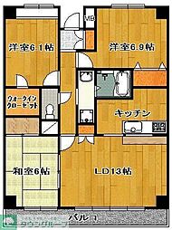 Ｅｘｅｌｓｉｏｒ 3階3LDKの間取り