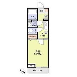 アットリラ稲毛海岸Ａ 3階1Kの間取り