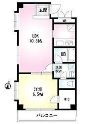 ＢＡＹ　ＳＩＤＥ　ＣＯＵＲＴ壱番館 2階1LDKの間取り