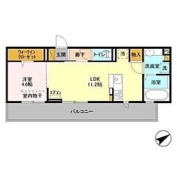 Ｈｏｌｙ　Ｌａｎｄｓ 3階1LDKの間取り