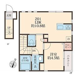 An’s court天台 2階1LDKの間取り