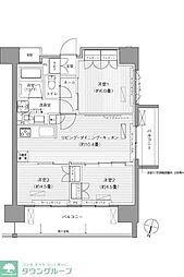 ヒューリックレジデンス千葉中央 12階3LDKの間取り
