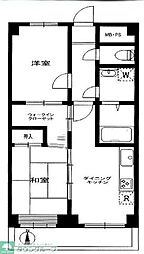 ライオンズガーデン津田沼 3階2SDKの間取り