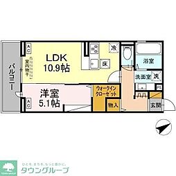 D-セアリス 1階1LDKの間取り